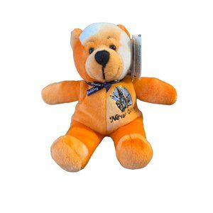 Vintage Symbolz Orange 2002 New York Beanie Plush Bear 7”